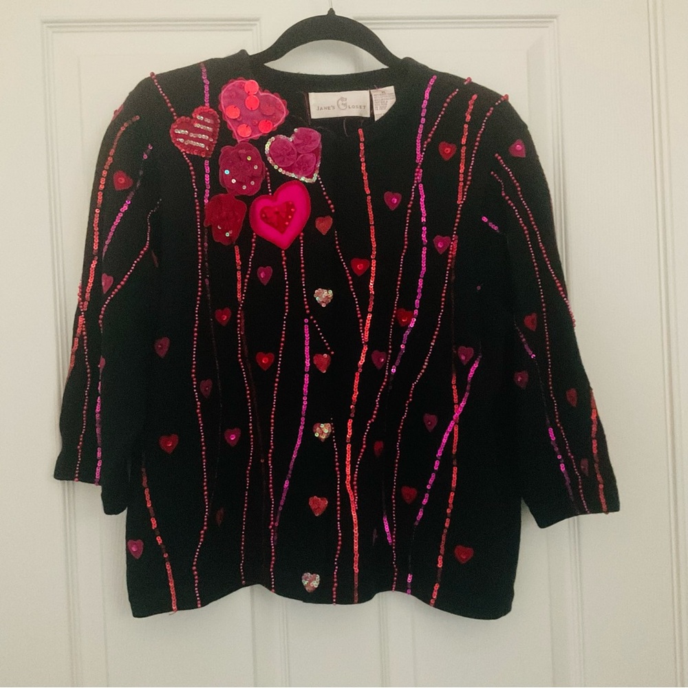 Jane’s Closet Vintage Heart Sweater